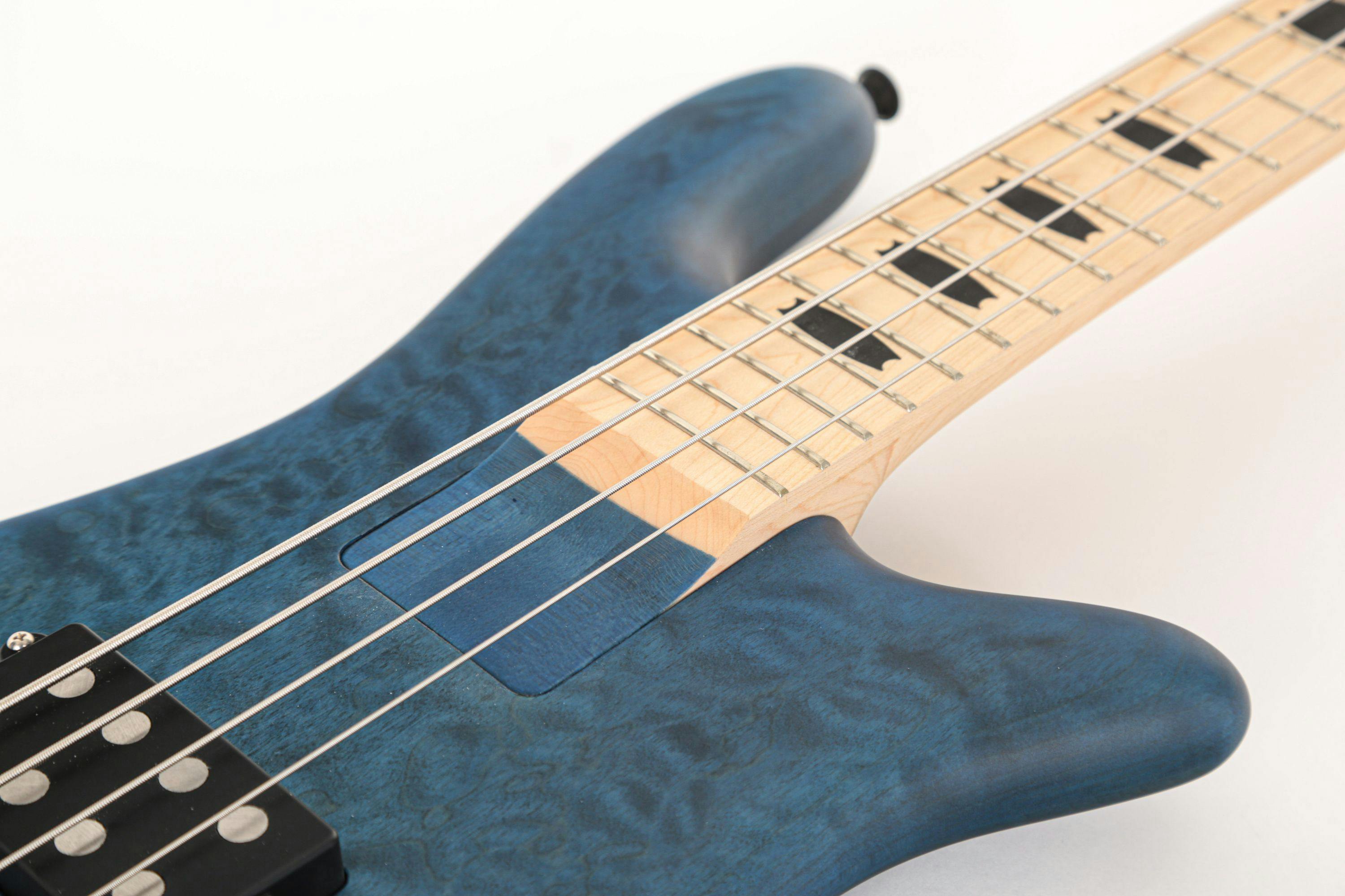 Spector Bass Rebop 4 MM In Trans Blue Stain Matte With Aguilar